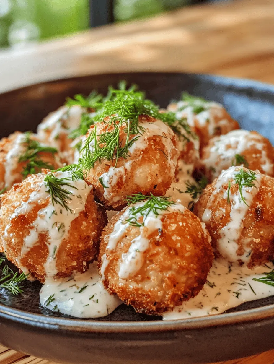 Savory Chicken Meatballs with Creamy Ranch Sauce