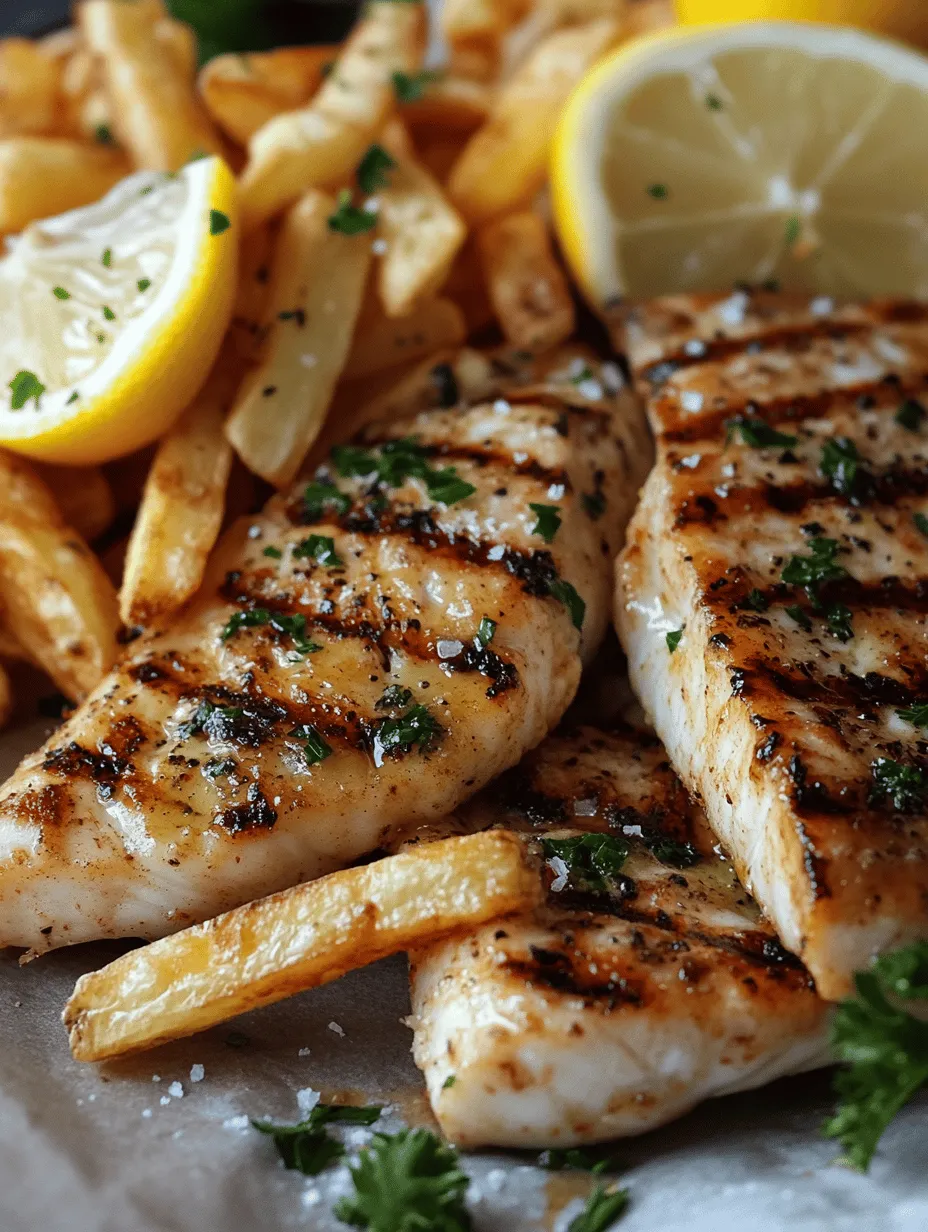 Seaside Delight: Grilled Fish with Crispy Fries