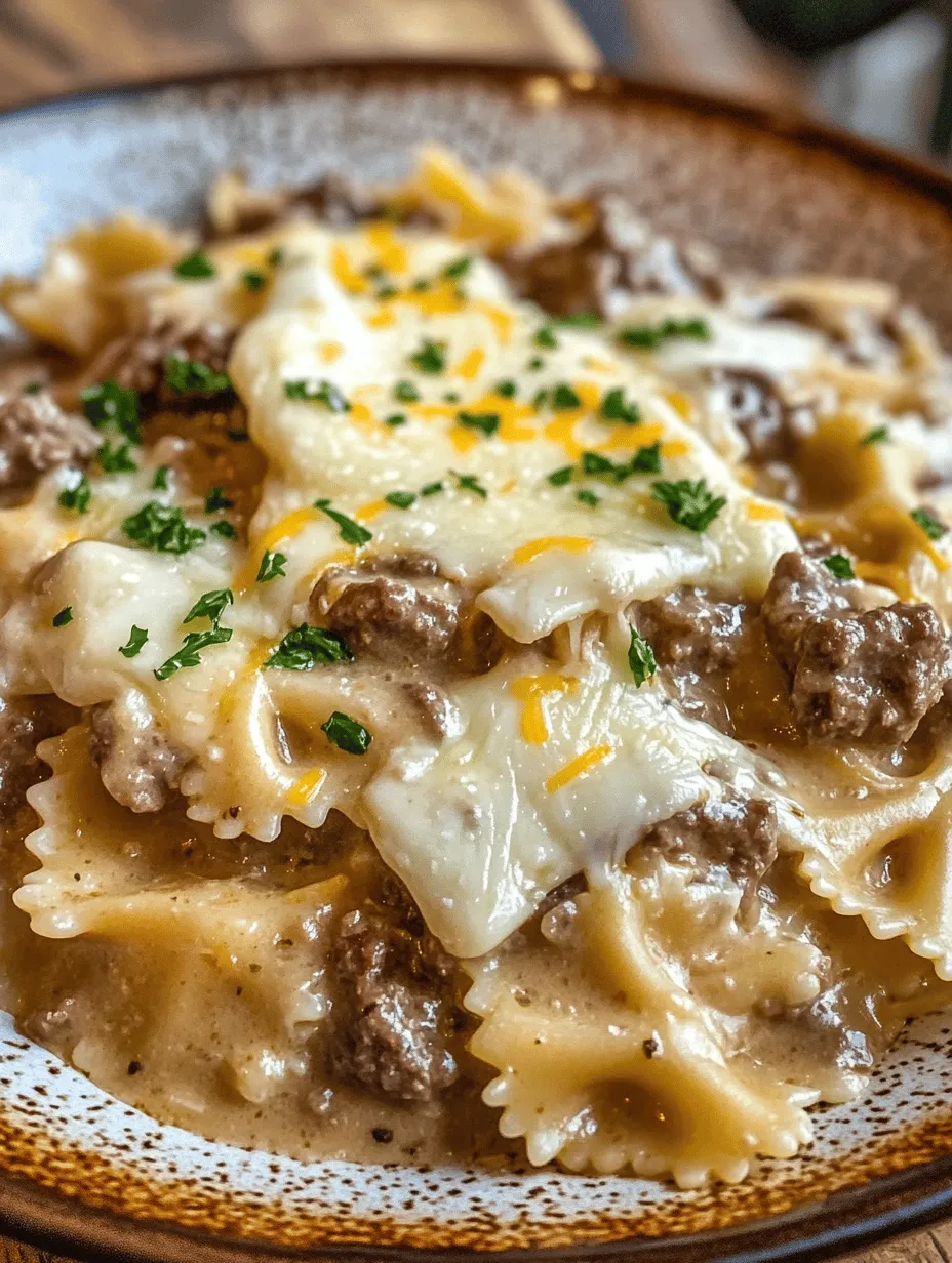 Creamy Beef and Bowtie Pasta Recipe