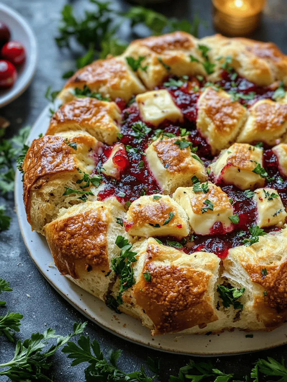 Cranberry Brie Sourdough Pull-Apart Bread Recipe