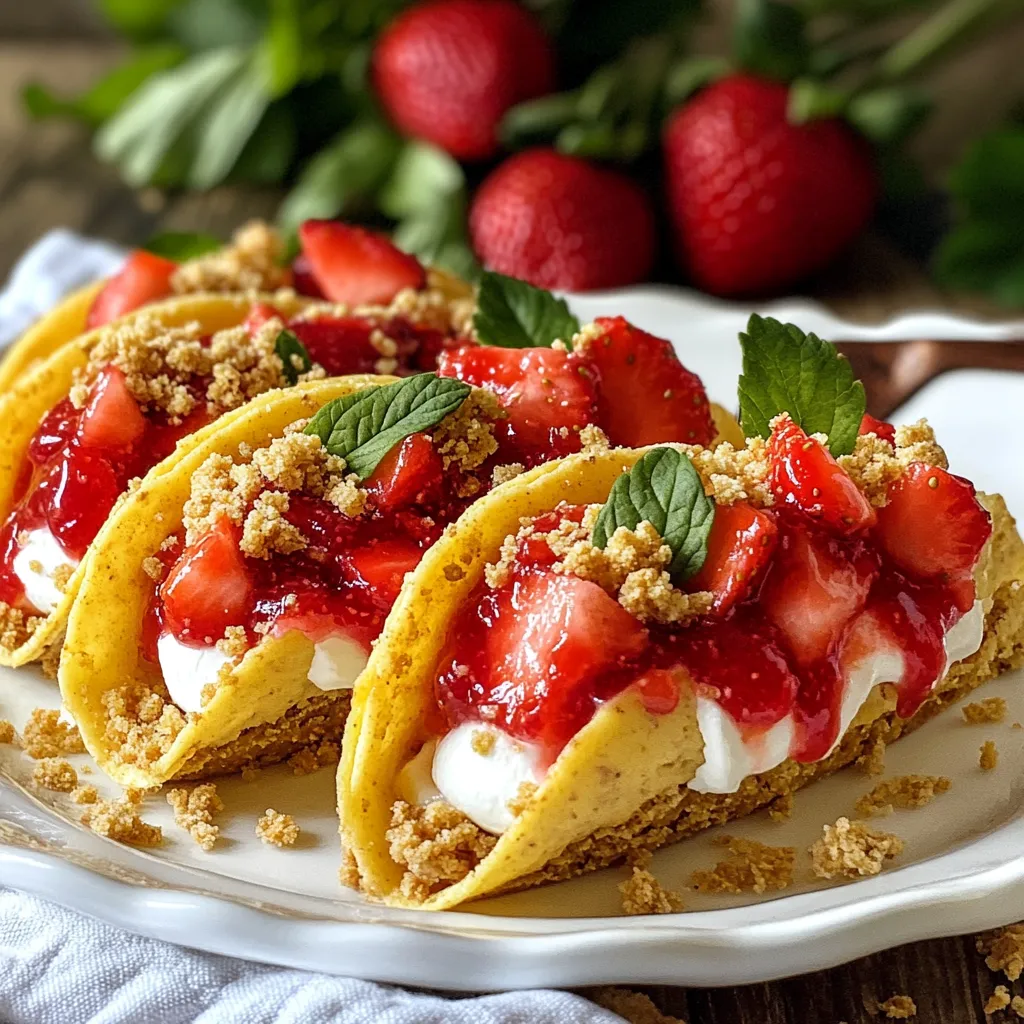 Strawberry Crunch Cheesecake Tacos Recipe