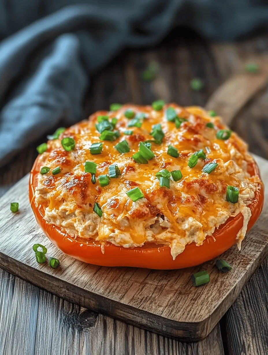 Buffalo Chicken Dip Stuffed Sweet Bell Peppers: A Flavorful Twist on a Classic Appetizer