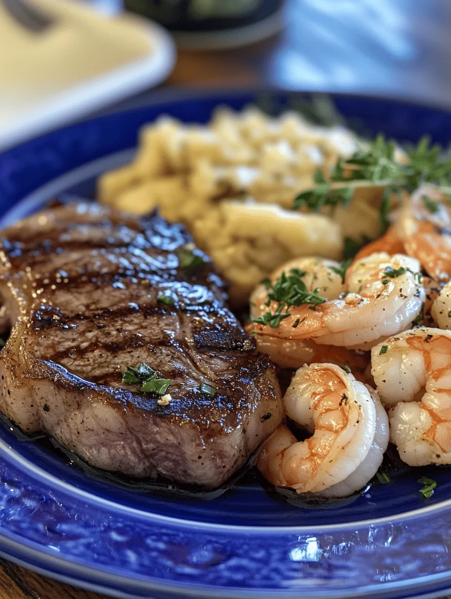 Decadent Steak with Creamy Garlic Shrimp: A Culinary Delight