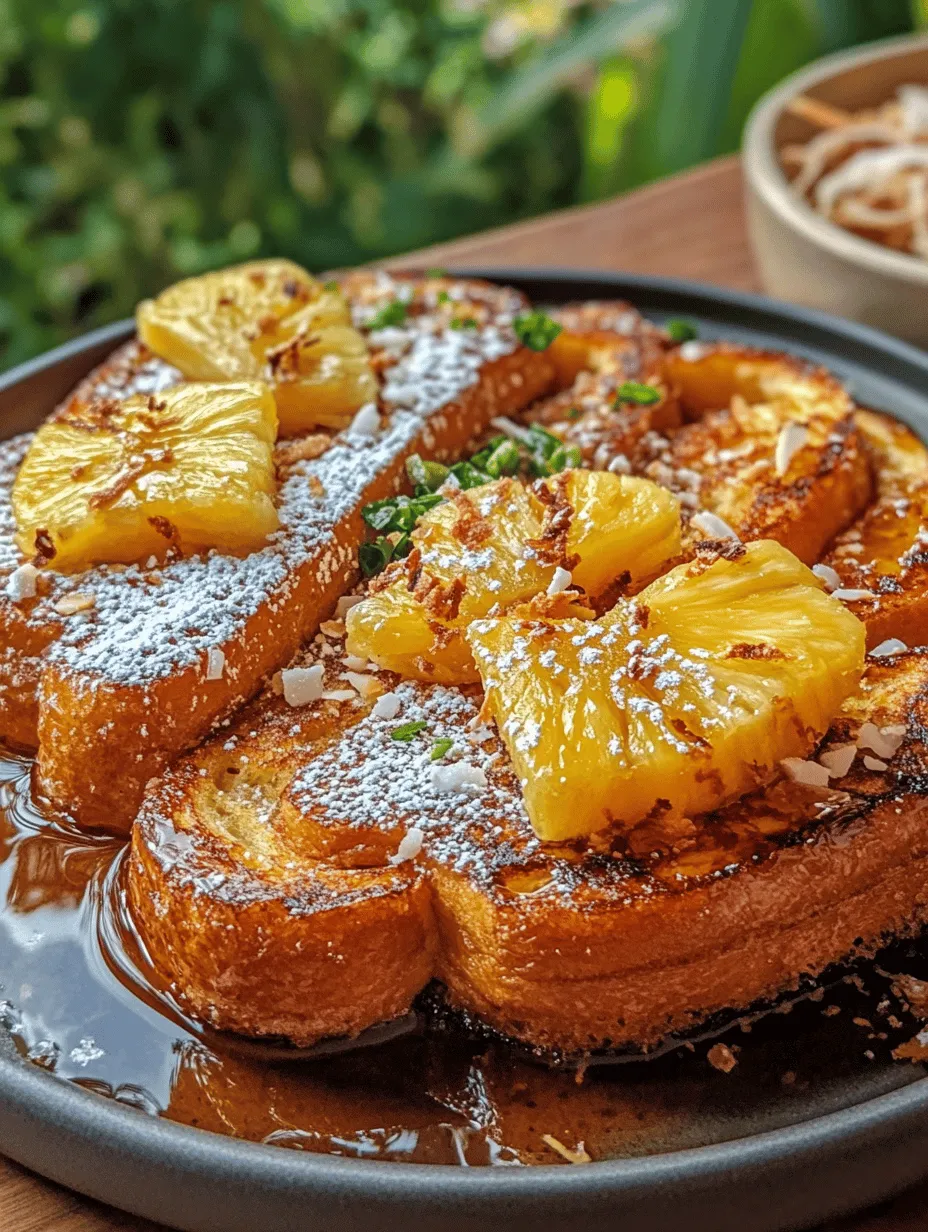 Delight in a Tropical Twist: Hawaiian Roll French Toast Recipe