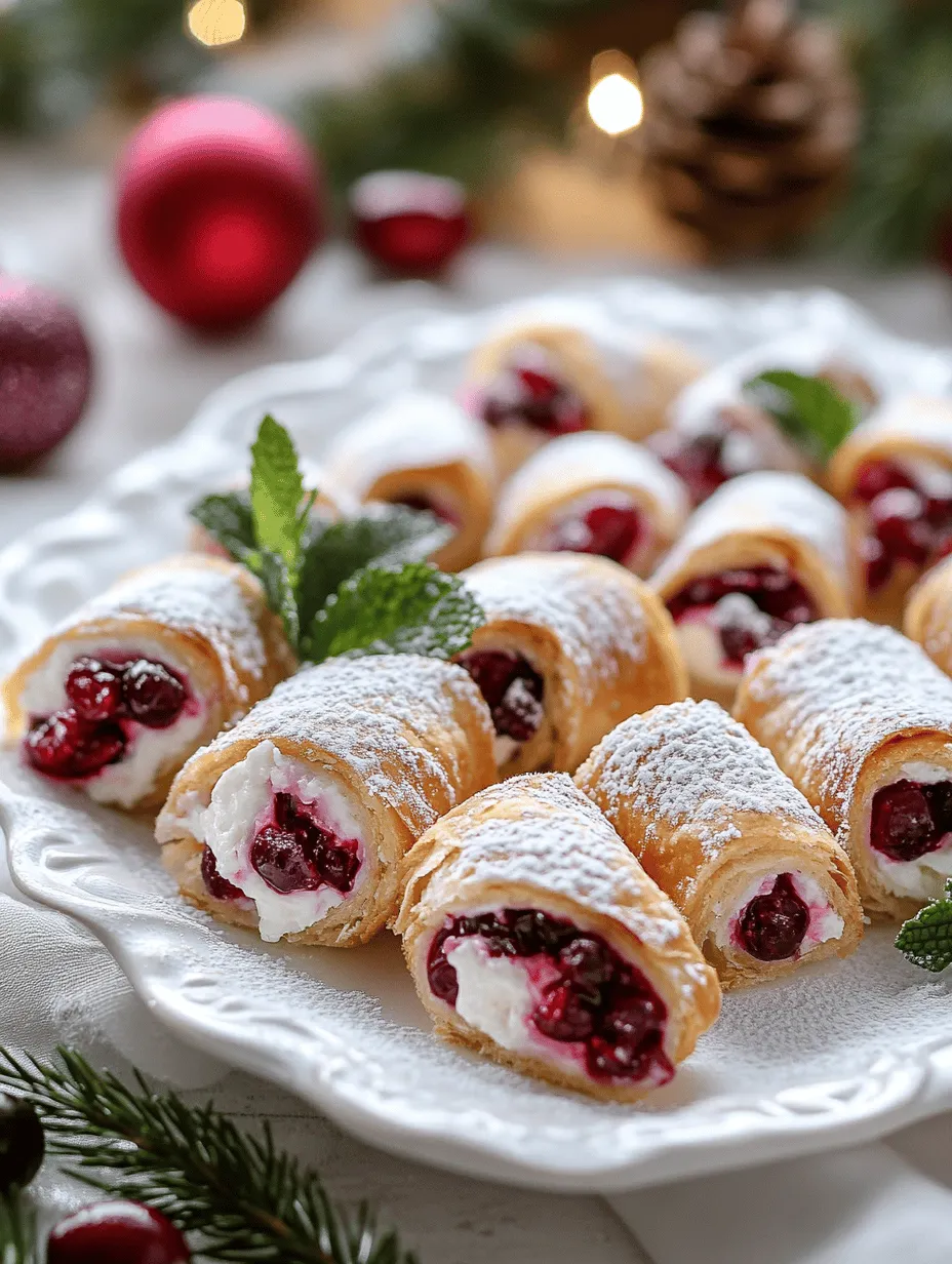 Festive Christmas Cranberry Roll Ups: A Delightful Holiday Treat