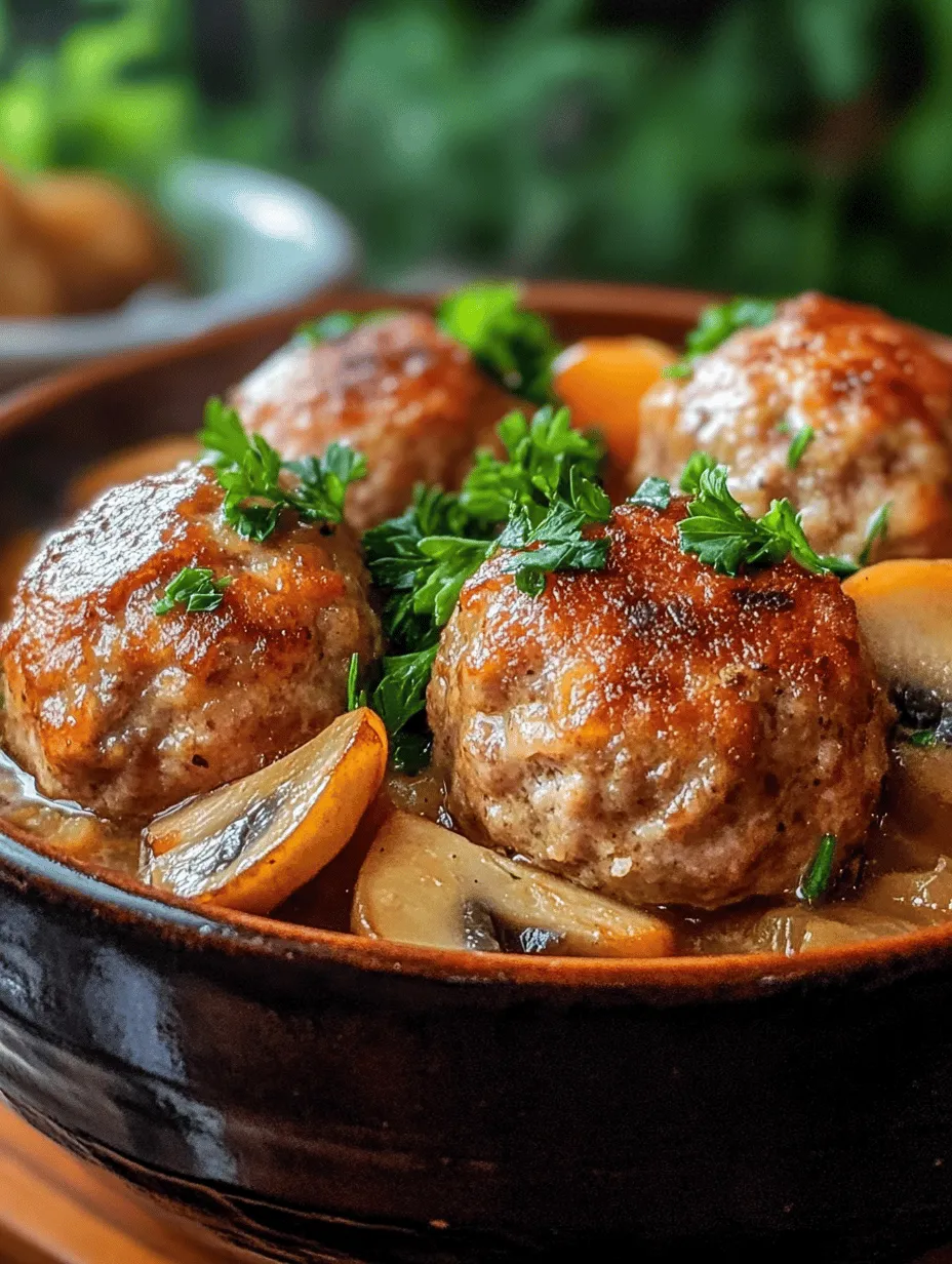 Gourmet Meatballs with Mushroom Sauce: A Comforting Indulgence