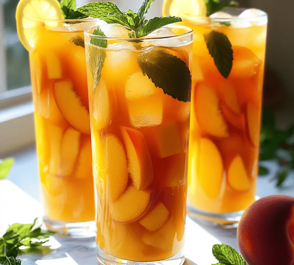 As the warm sun graces the Southern states, there’s nothing quite as refreshing and satisfying as a glass of Southern Sunshine Peach Tea. This delightful beverage captures the essence of summer, embodying the vibrant flavors of juicy, ripe peaches, and the comforting allure of sweet tea, a staple in Southern hospitality. Whether you’re hosting a family gathering, enjoying a picnic in the park, or simply looking for a delicious way to cool down on a hot day, Southern Sunshine Peach Tea is the perfect addition to any occasion.