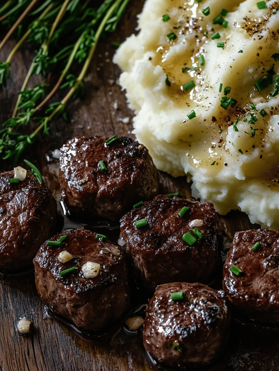 Garlic Butter Steak Bites and Creamy Mash: A Comforting Culinary Delight