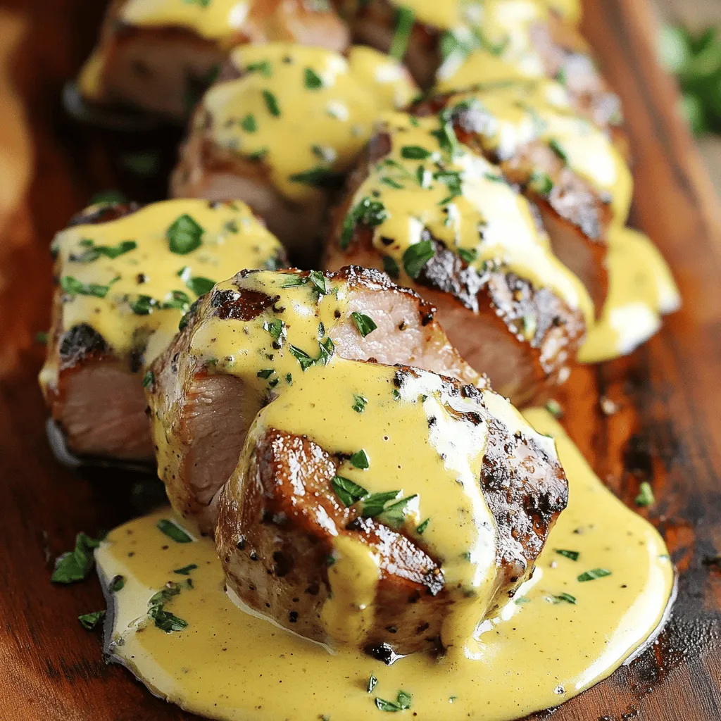Juicy Pork Tenderloin with Lusciously Creamy Mustard Sauce: A Culinary Delight