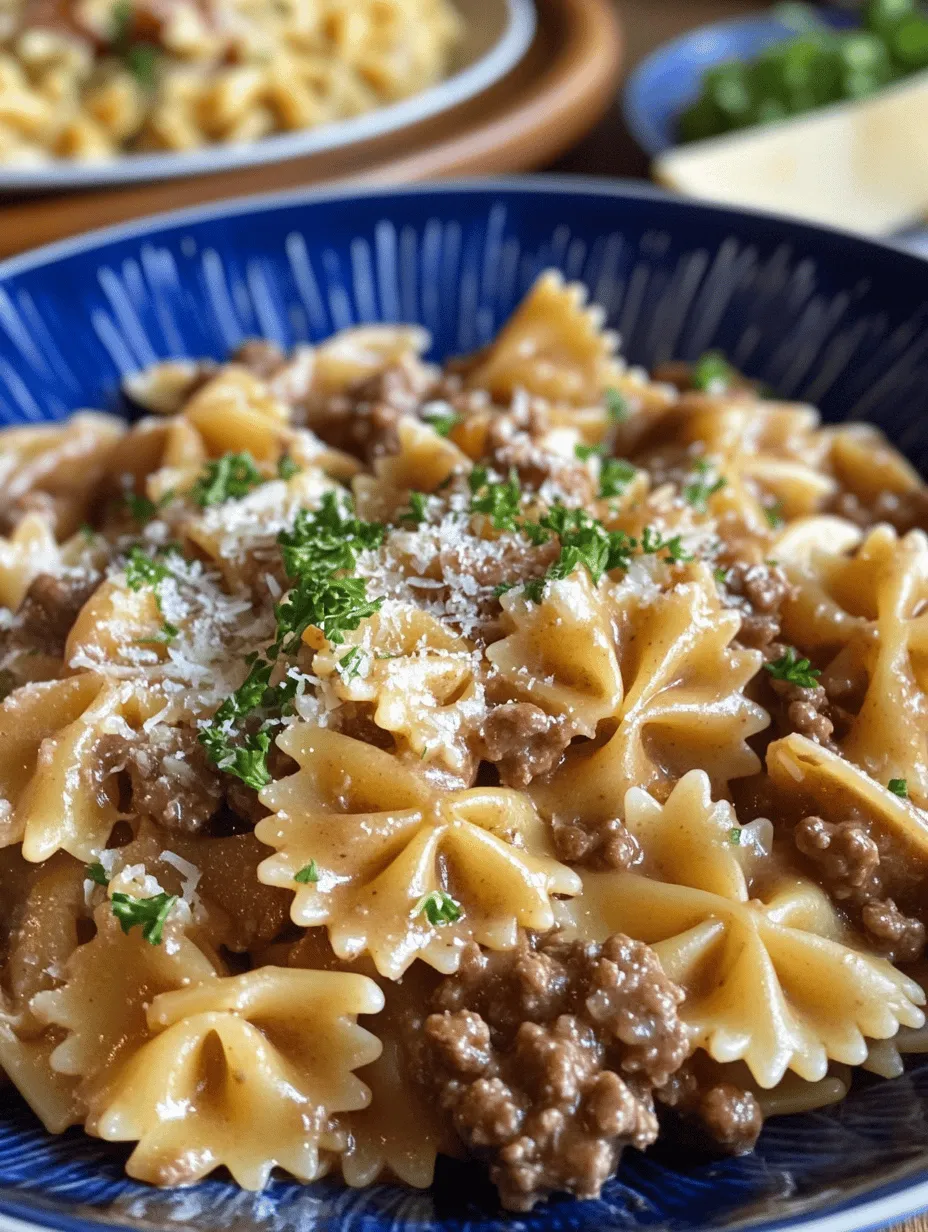 Creamy Beef and Bowtie Pasta Recipe: A Hearty Family Favorite
