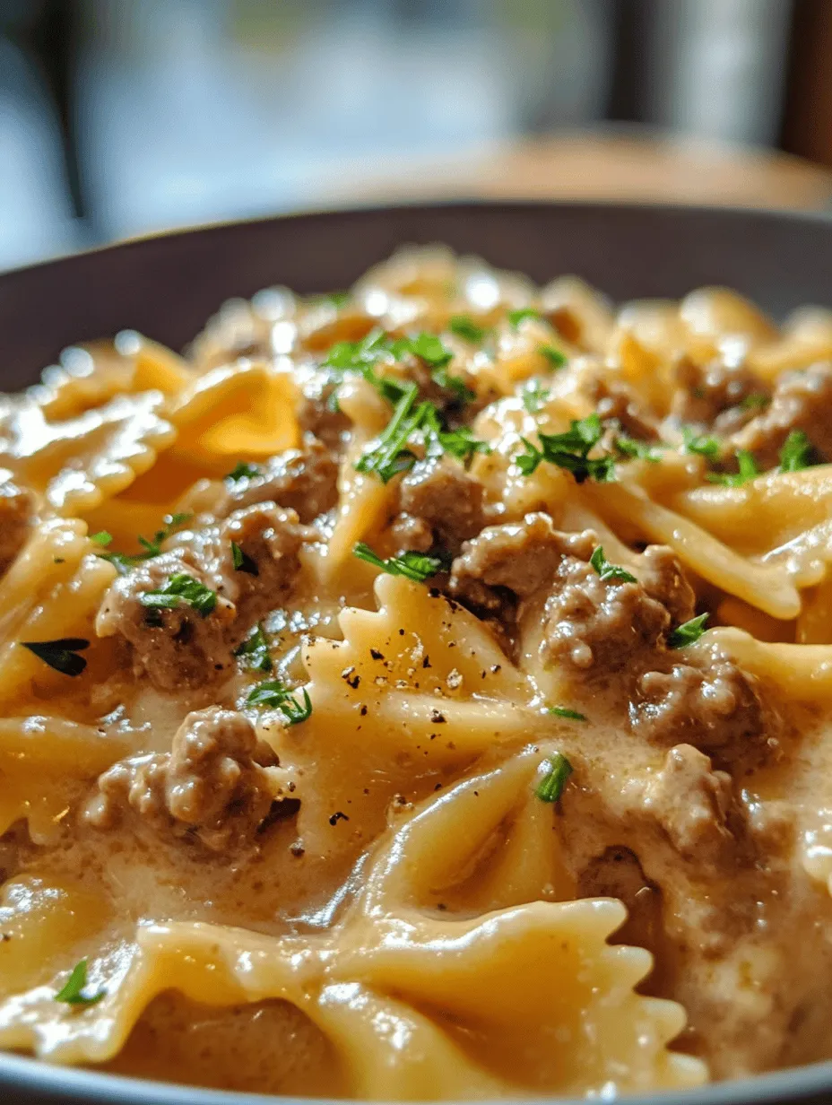 Creamy Beef and Bowtie Pasta: A Hearty Comfort Food Delight
