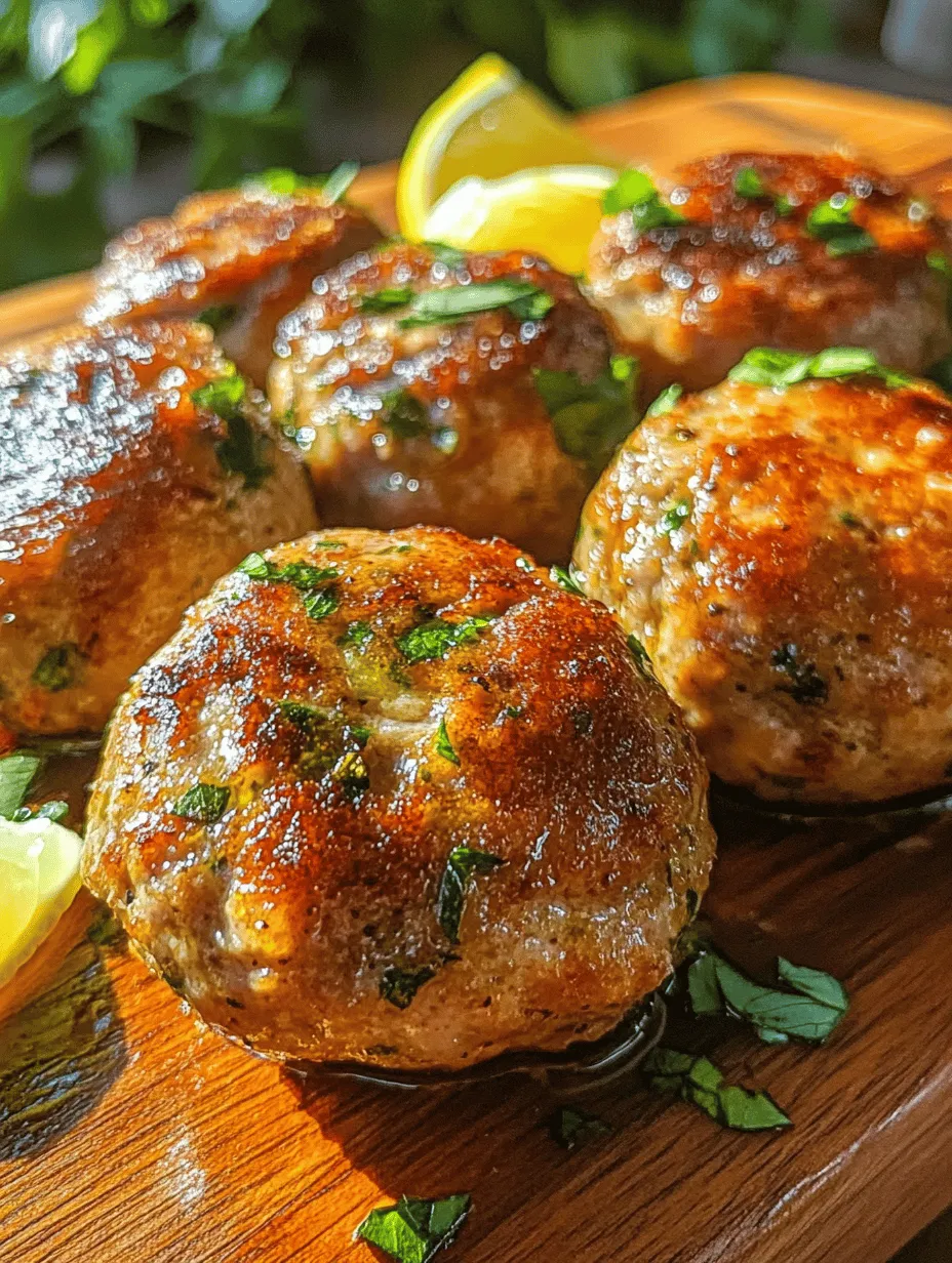 Zesty Lemon Herb Turkey Meatballs