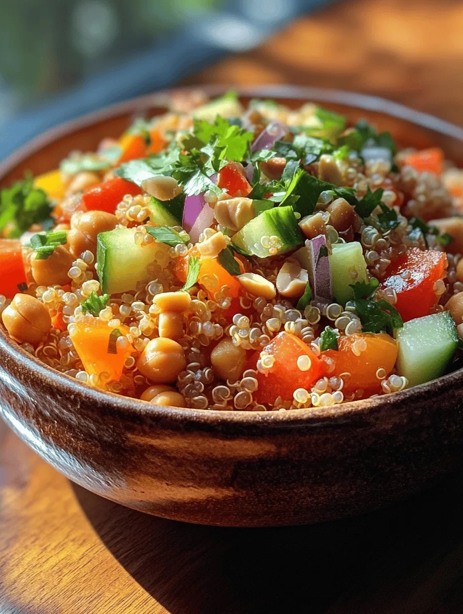 Quinoa &#038; Chickpea Salad with Peanut Dressing: A Nutrient-Packed Delight