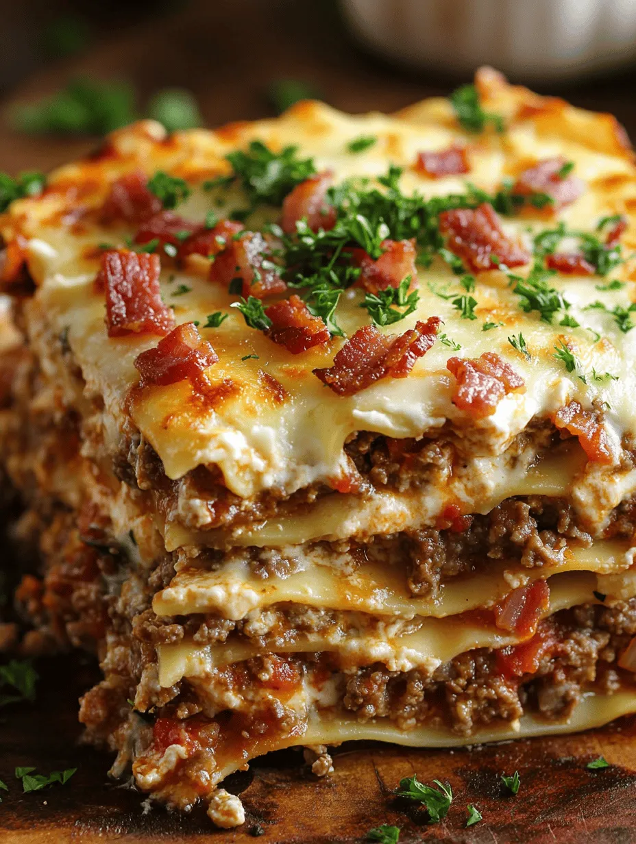 Indulge in Flavor: Parmesan Garlic Bacon Cheeseburger Lasagna Recipe