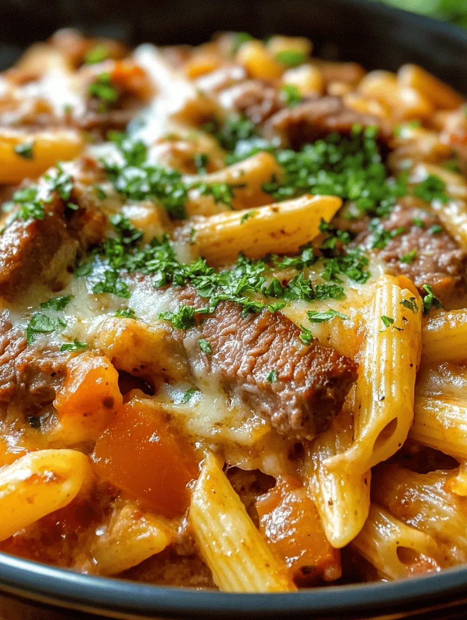 Crockpot Philly Cheesesteak Pasta Casserole: A Comforting Delight