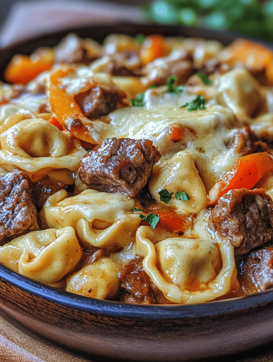 Cheesesteak Tortellini in Rich Provolone Sauce: A Flavorful Fusion