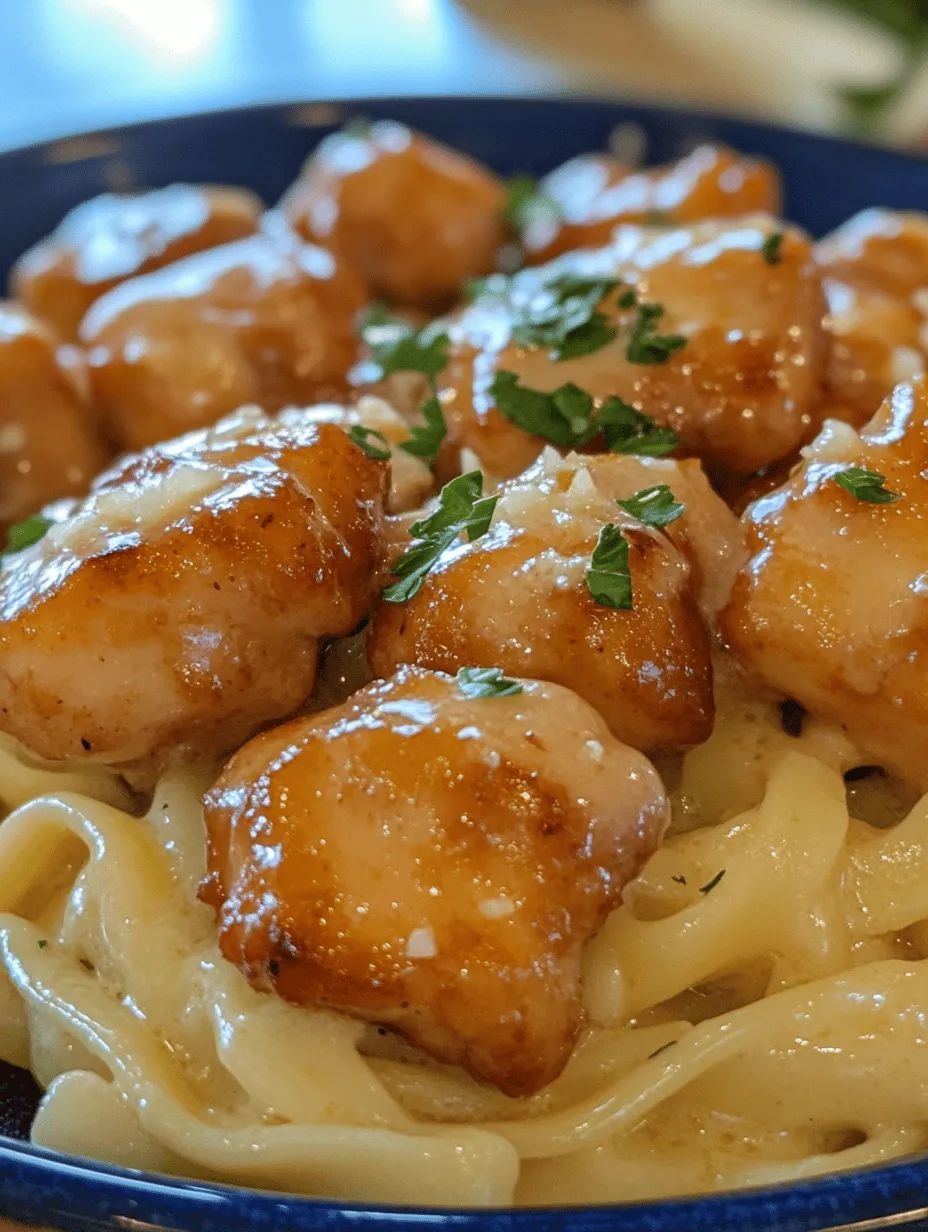 Garlic Butter Chicken Bites with Creamy Parmesan Pasta: A Culinary Delight