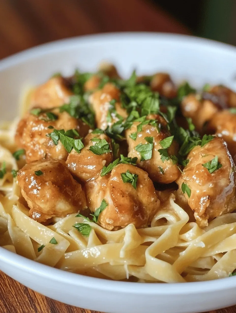 Garlic Butter Chicken Bites with Creamy Parmesan Pasta