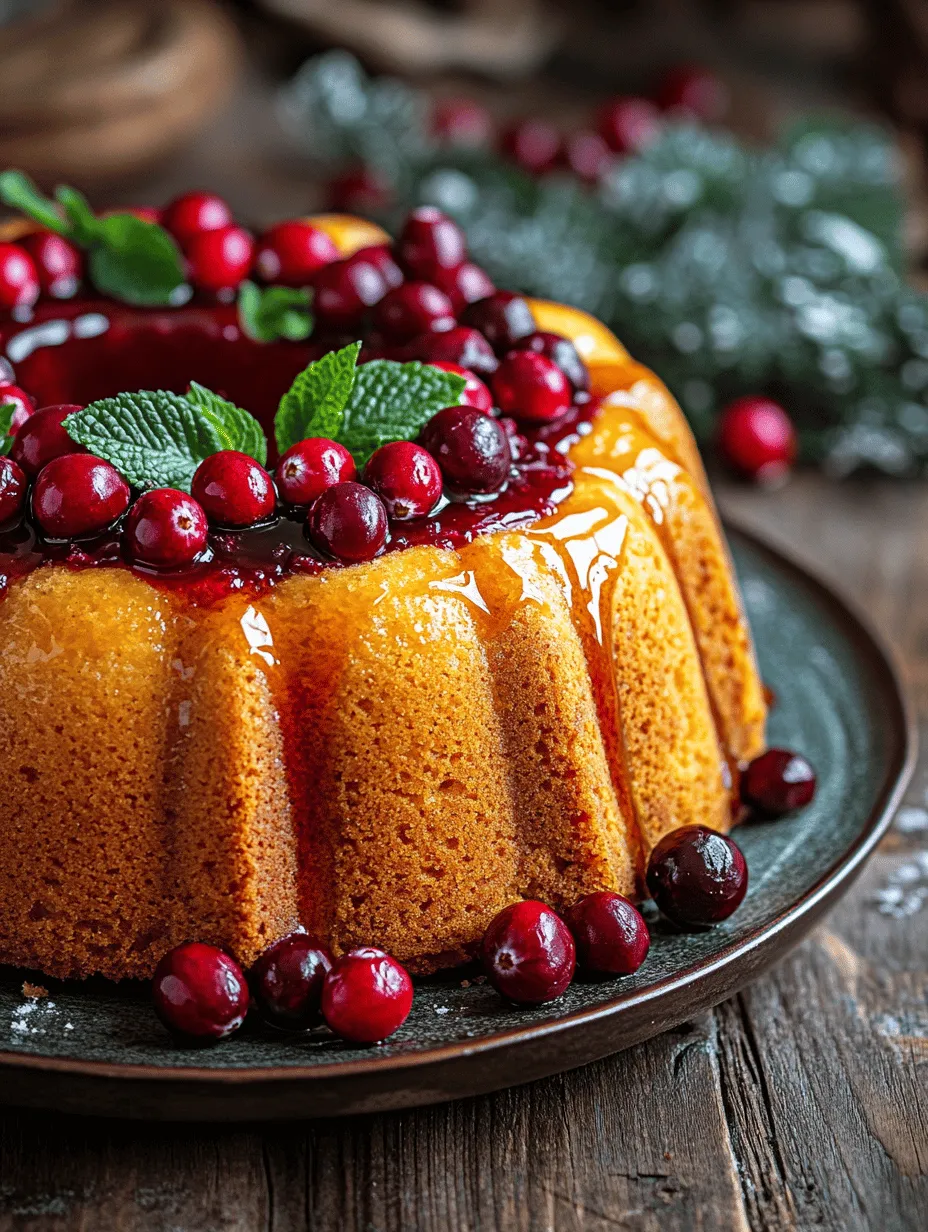 Christmas Cranberry Pound Cake Recipe