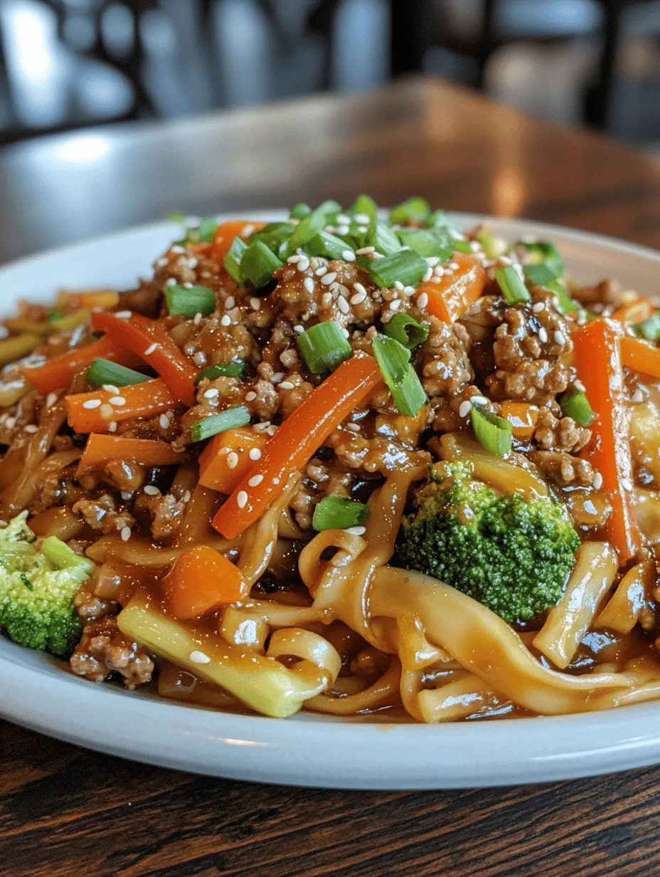 Mongolian Noodles with Ground Beef – A Quick and Delicious Stir-Fry Delight