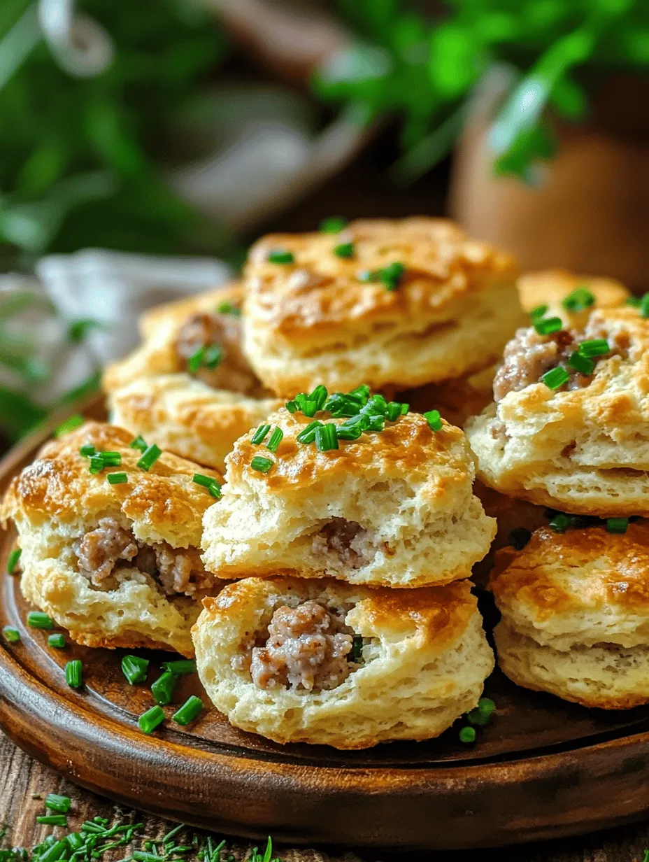 Delicious Sausage and Cream Cheese Biscuit Bites