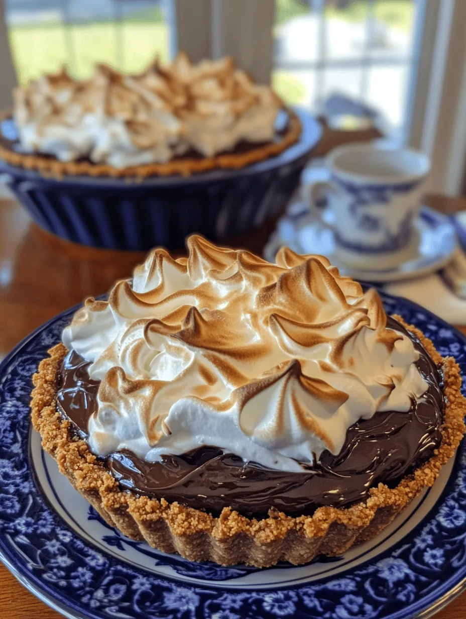Classic Chocolate Indulgence Pie with Golden Meringue