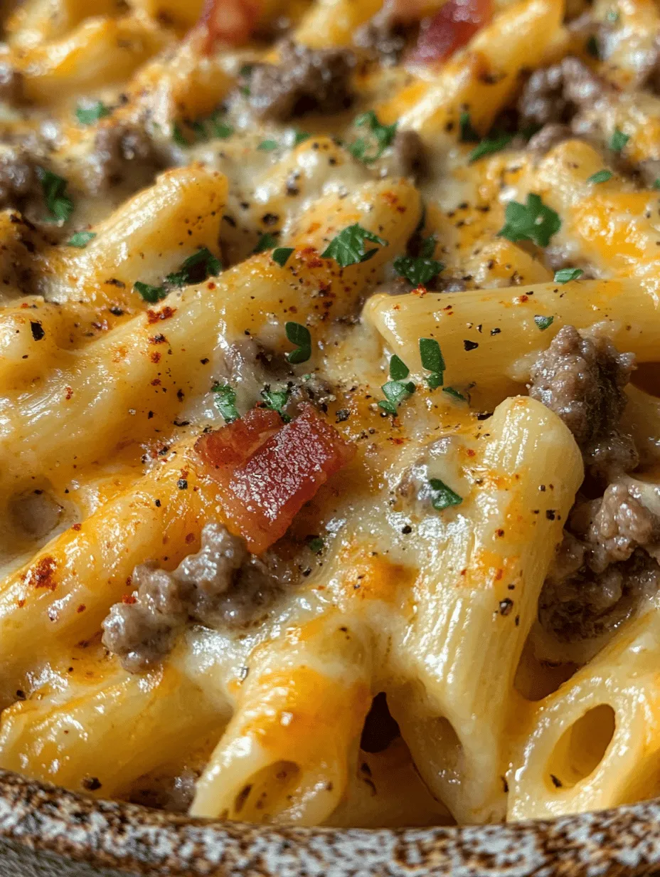 Loaded Bacon Cheeseburger Alfredo Pasta: A Comfort Food Delight