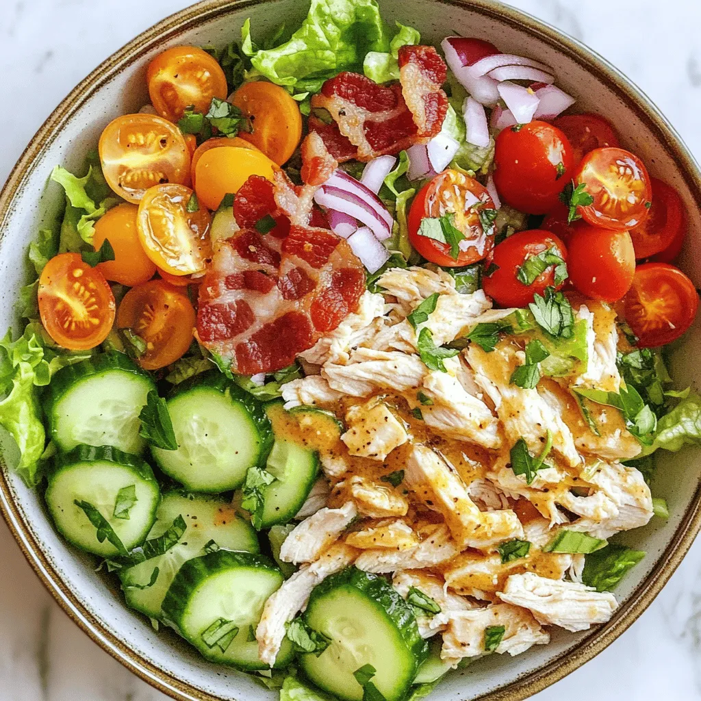 Crunchy &#038; Creamy Easy Healthy BLT Chicken Salad