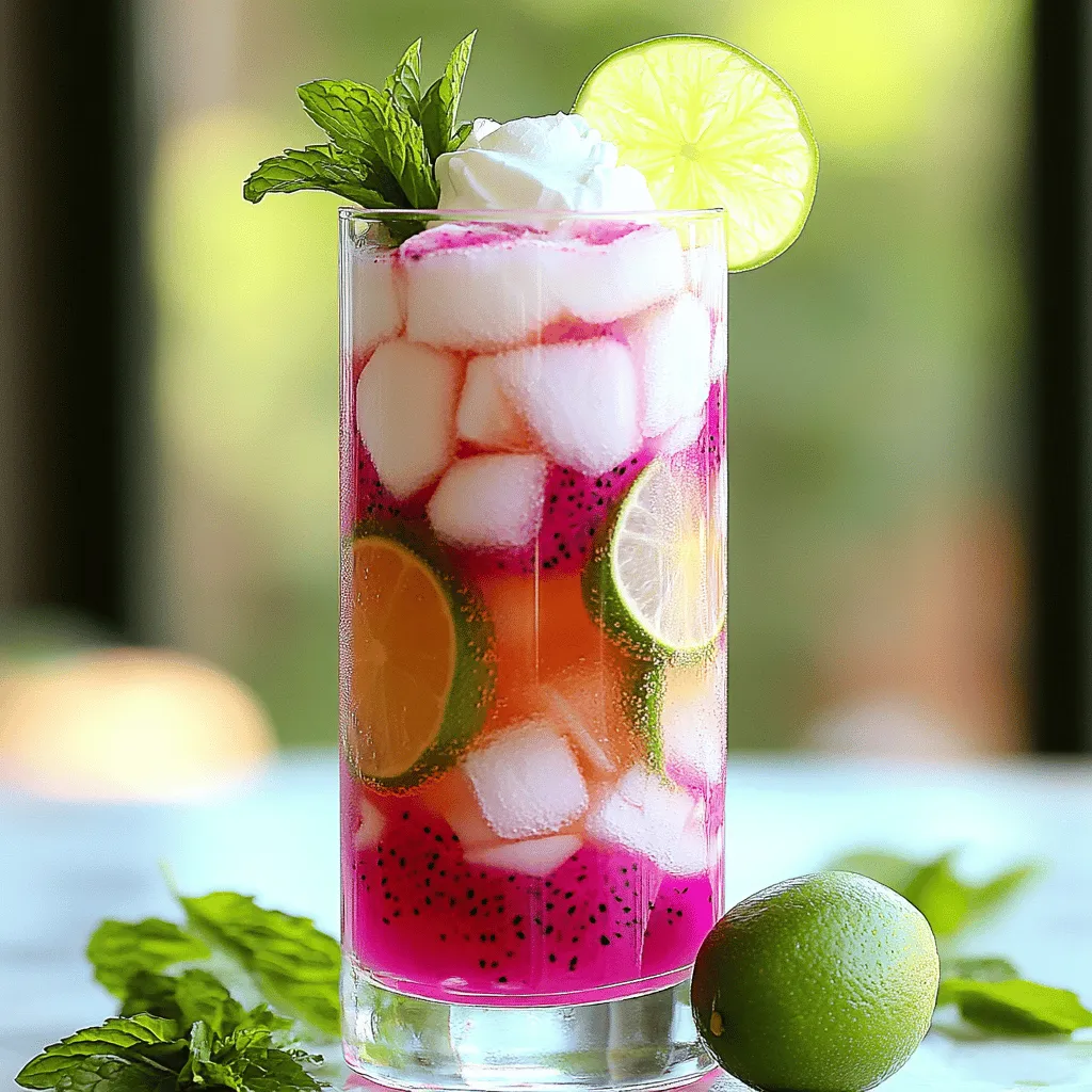 Dragonfruit Bliss Mocktail: A Vibrant Refreshment for Every Occasion