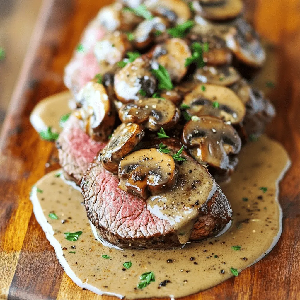 Savory Beef Tenderloin with Creamy Mushroom Sauce: A Culinary Delight