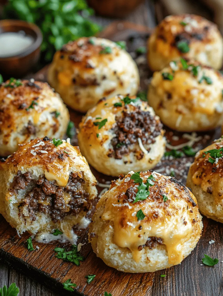 Garlic Parmesan Cheeseburger Bombs Recipe – A Cheesy Delight You Can&#8217;t Resist!