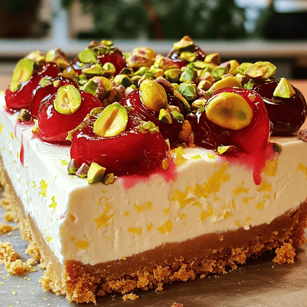 Luscious Lemon-Lime Cherry Pistachio Cheesecake: A Delightful Dessert Recipe