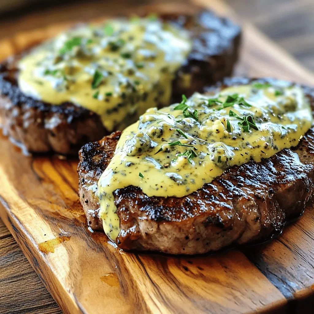 Savory Ribeye Steaks with Creamy Blue Cheese Sauce