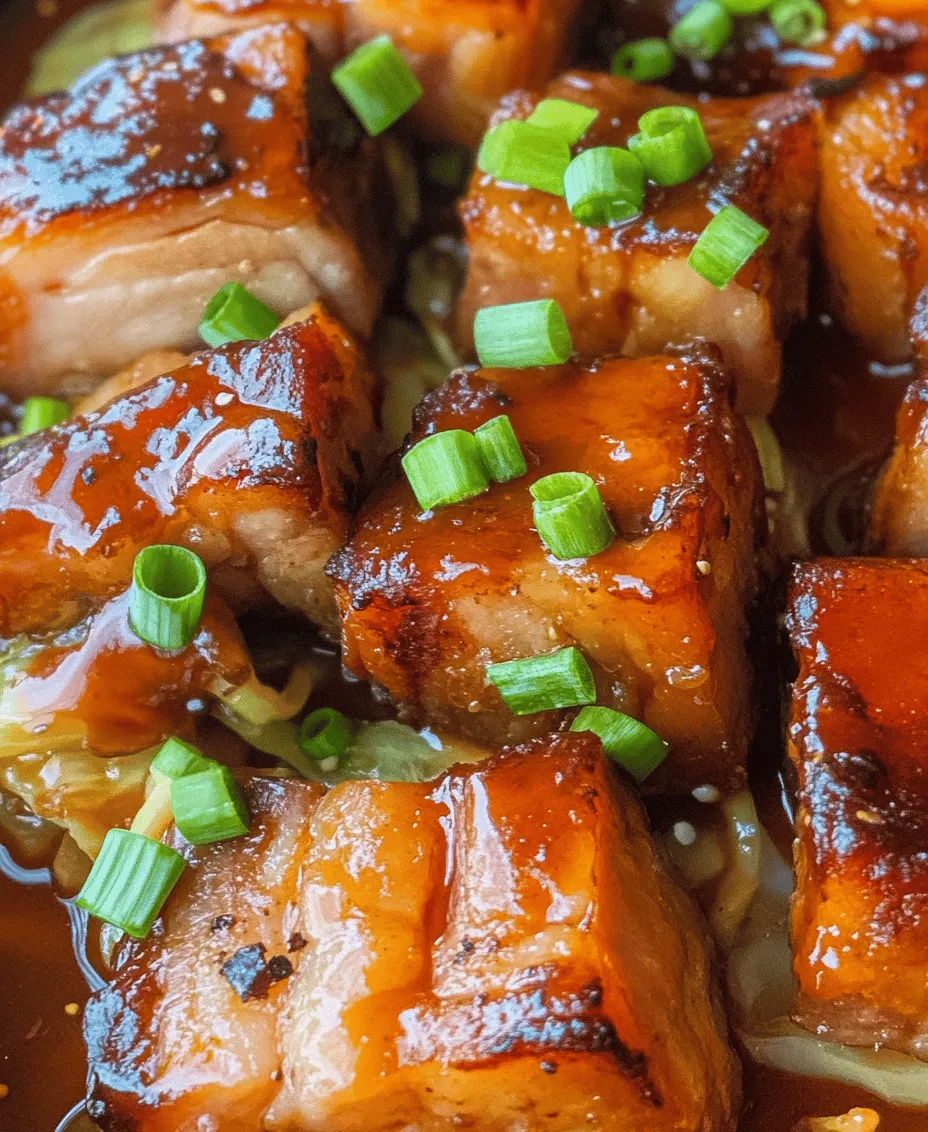 At the heart of this recipe is the pork belly, a rich and flavorful cut that is perfect for braising. When selecting your pork belly, it