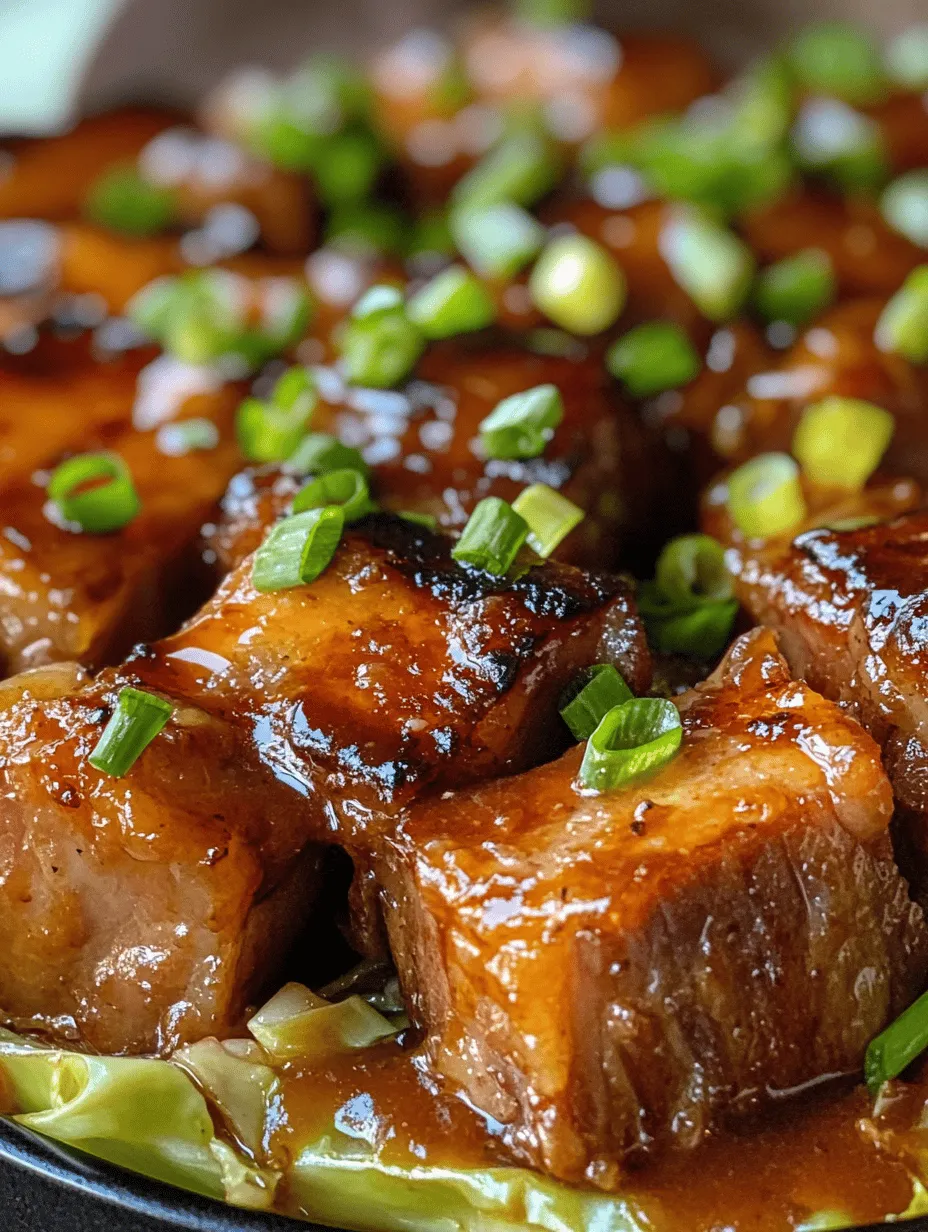 Tender Braised Pork Belly with Savory Napa Cabbage: A Culinary Delight