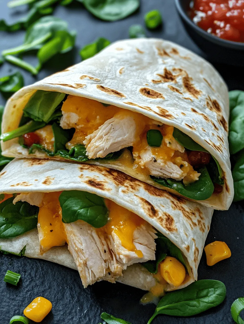 Cheesy Garlic Chicken Wraps Recipe