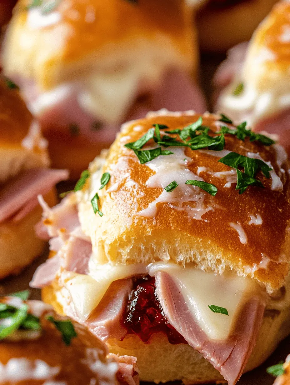 Sweet &#038; Savory Ham and Cranberry Hawaiian Roll Sliders