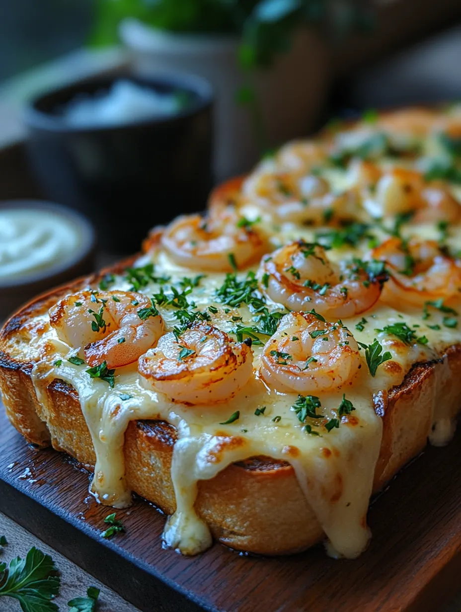 Cheesy Garlic Shrimp Grilled Cheese Delight: A Gourmet Twist on Comfort Food