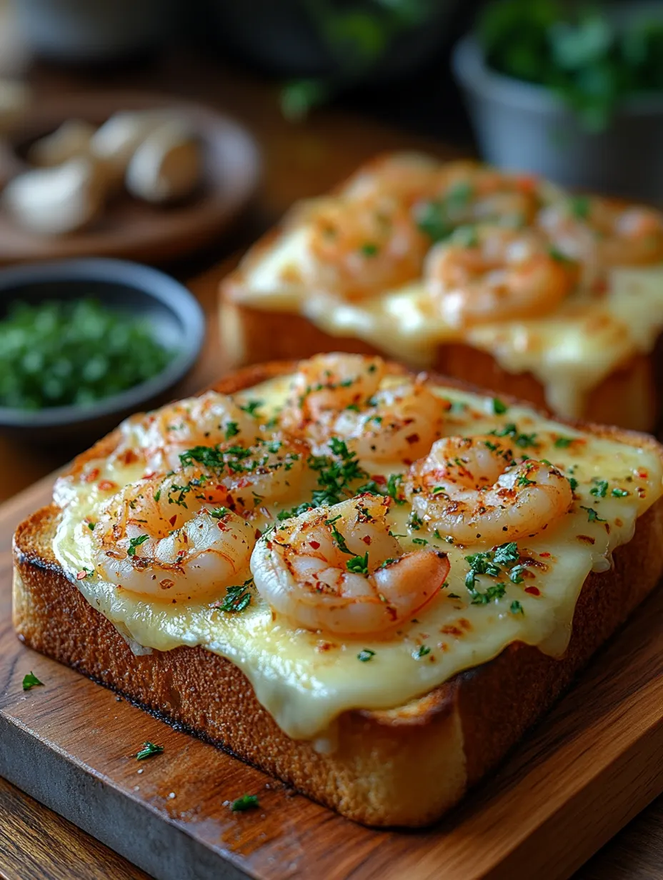 Cheesy Garlic Shrimp Grilled Cheese Extravaganza