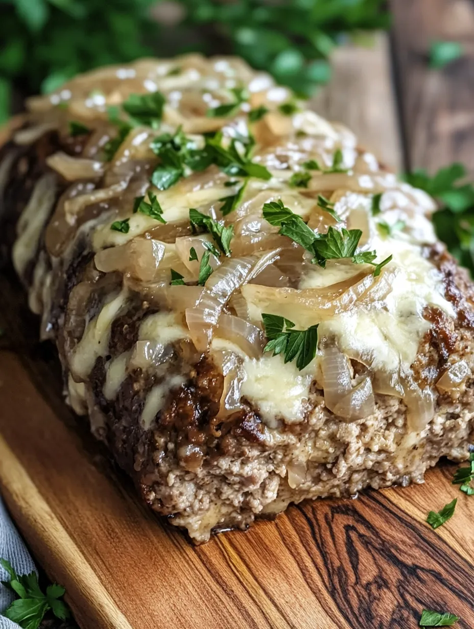 Crockpot French Onion Meatloaf with Melted Swiss Cheese: A Comforting Delight