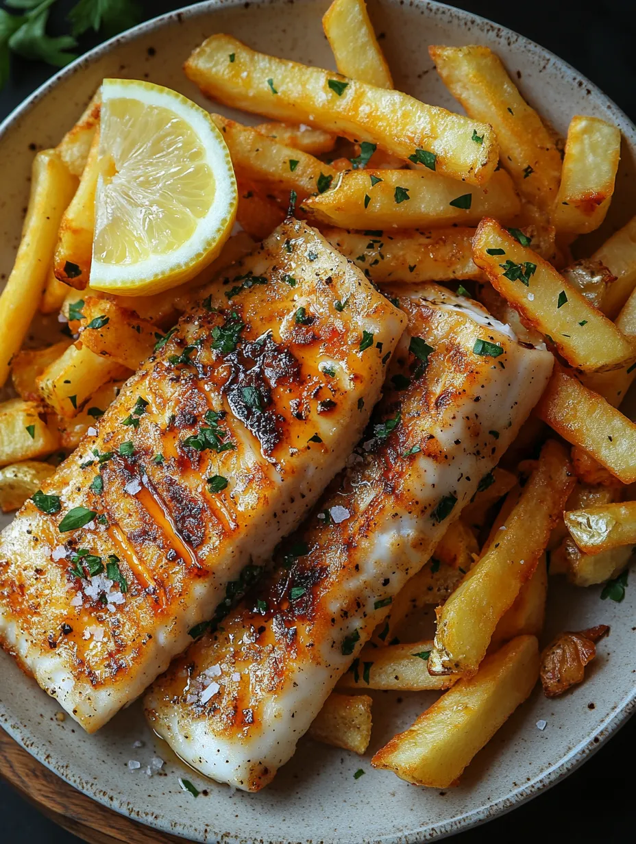 Grilled Fish Delight with Crispy Fries: A Summer Feast