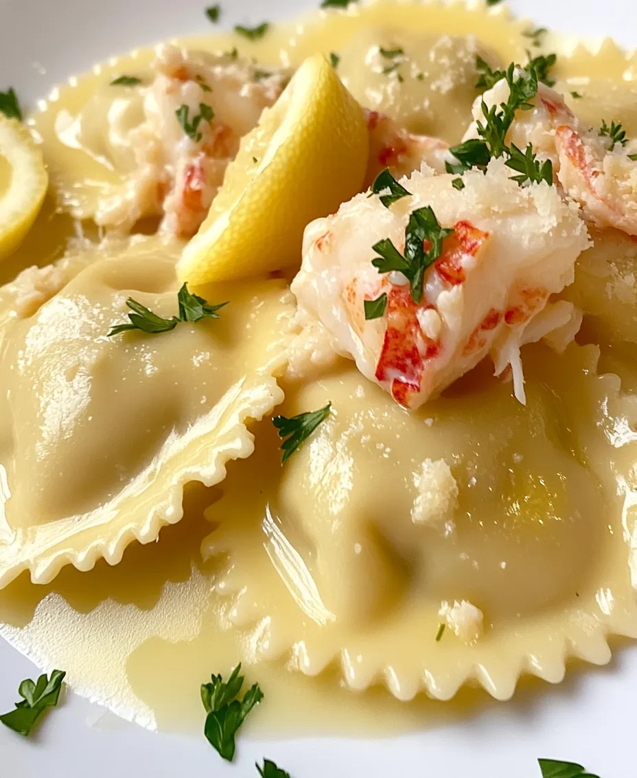 Luscious Lobster Ravioli in Zesty Lemon Butter Sauce is not just a dish; it